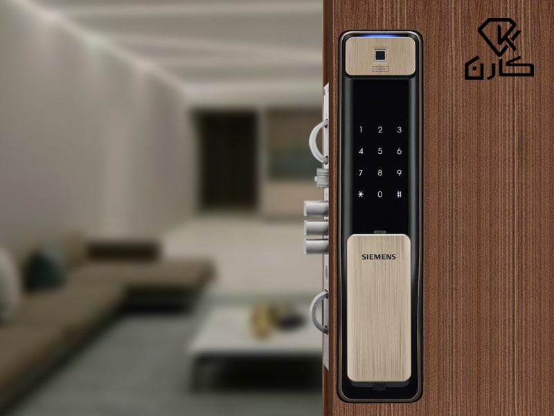 قفل دیجیتال درب چوبی