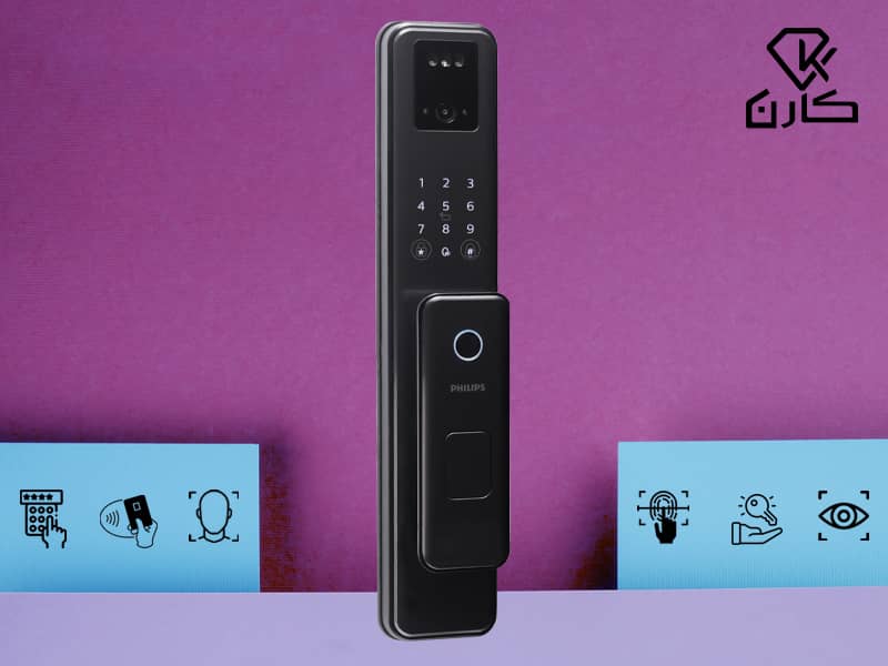 philips-smart-handle-2 قفل هوشمند فیلیپس دارای انواع روش دسترسی ورودی است.
