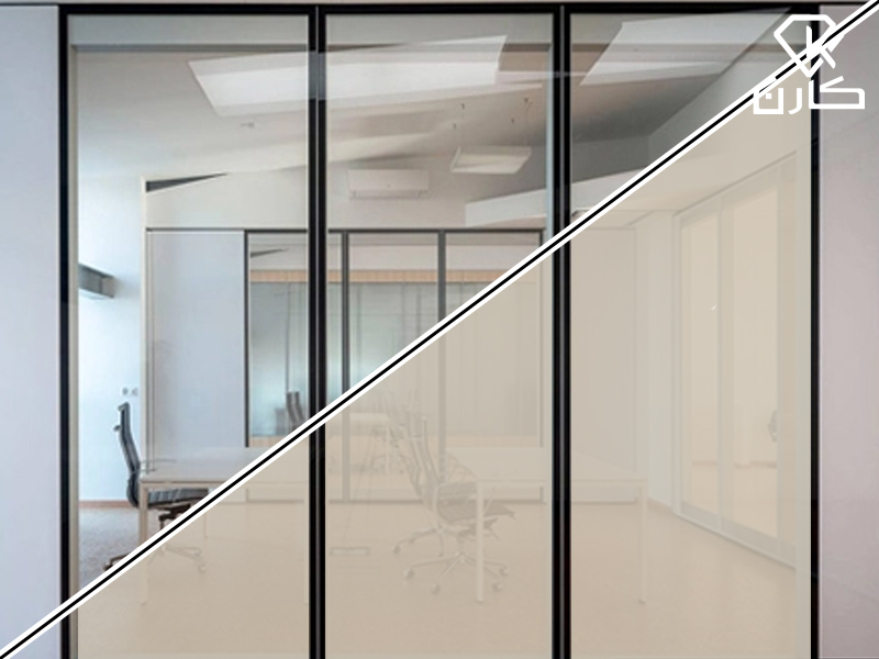 انواع شیشه هوشمند درب